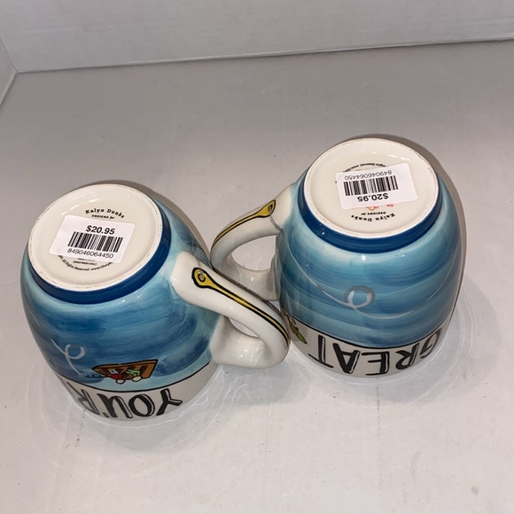 -“You're Reel Great”  16oz Jumbo Mugs,  Set of two, New - Picture 7 of 10